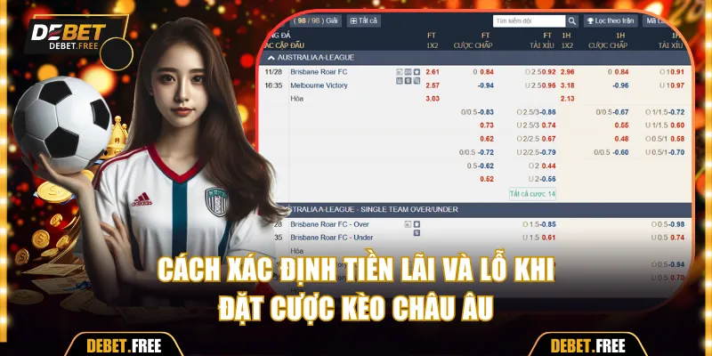 Cách xác định tiền lãi - lỗ khi đặt cược 1X2