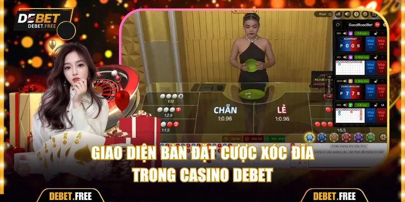 Giao diện bàn đặt cược Xóc Đĩa trong casino Debet